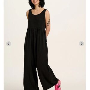 Lucy & Yak - Bellamy - Wide Leg Cotton Jumpsuit in Black